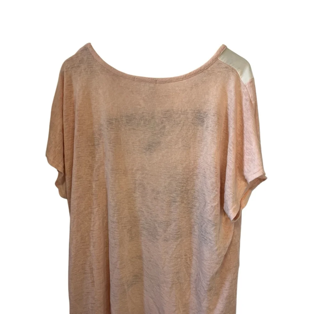 Dressbarn 3X Floral Graphic Tee Pink Lightweight Plus Size Boho Top - Picture 6 of 11